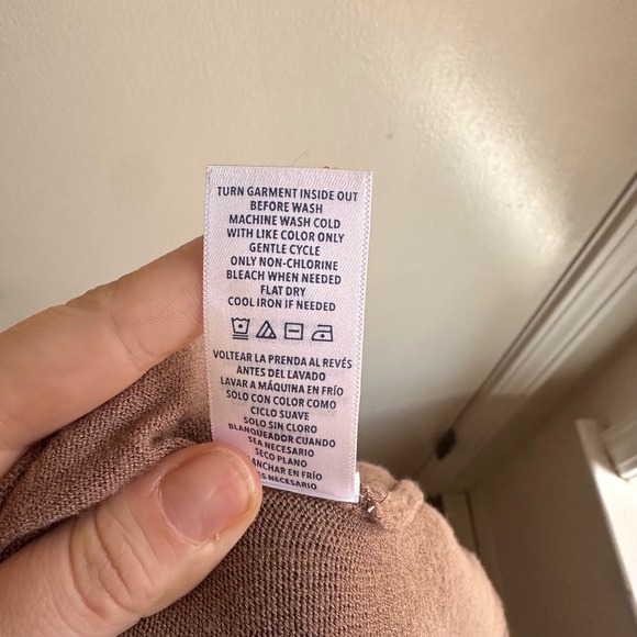 Splendid Brown Crew Neck Knit Short Sleeve Sweater Top XS Pullover - Picture 7 of 8